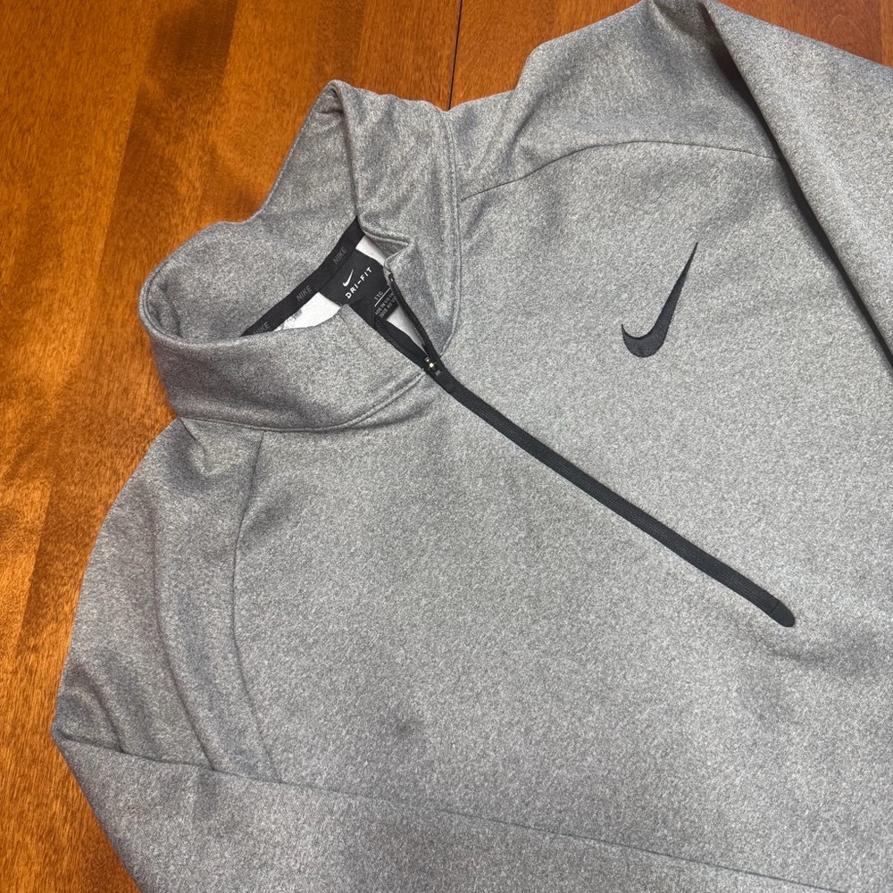 Nike Gray Half-Zip Pullover Sweatshirt
